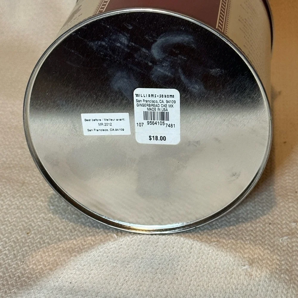 Williams Sonoma Gingerbread Cookie Tin